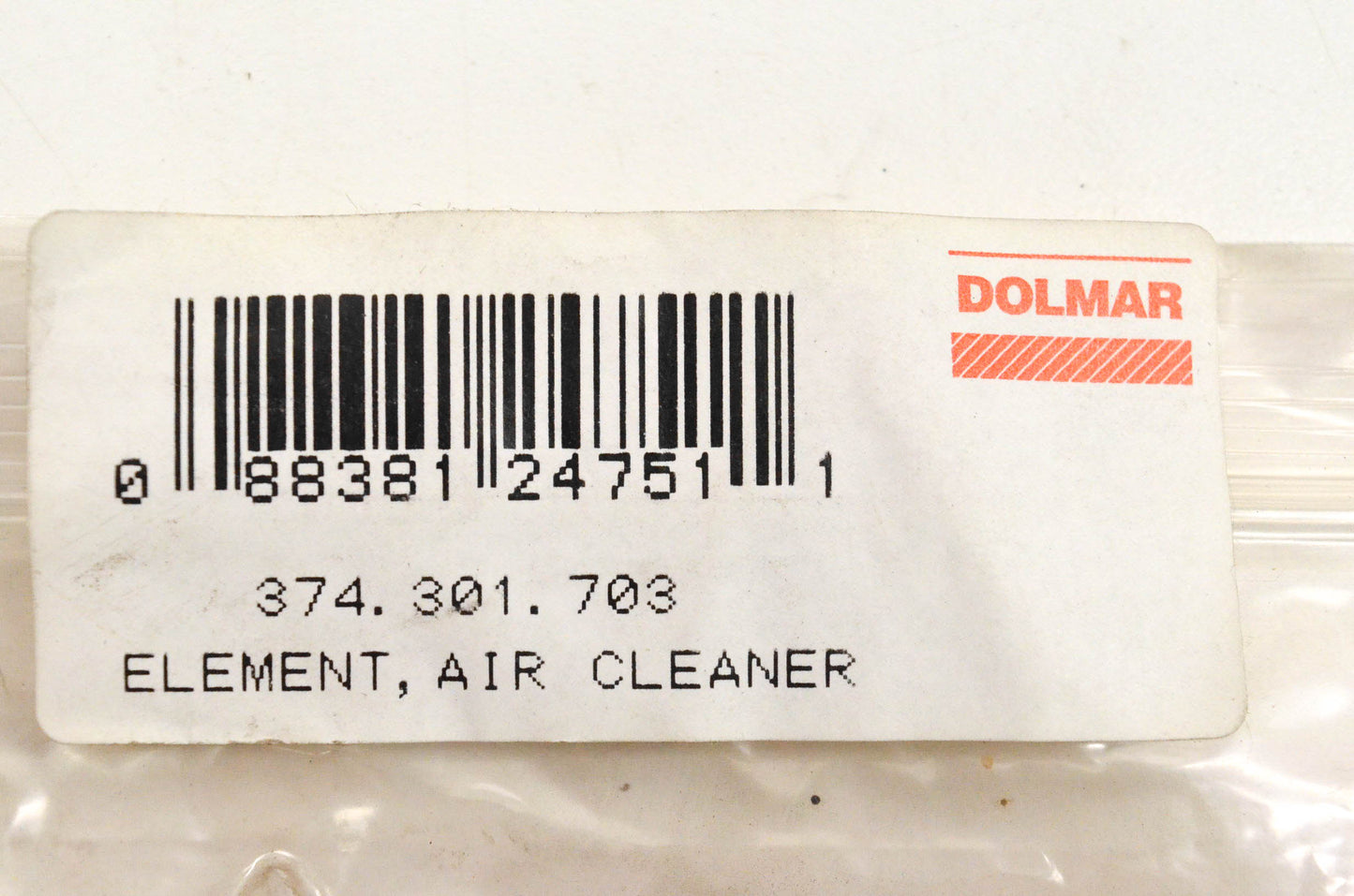 Dolmar 374.301.703, 374301703 Air Filter Element NOS