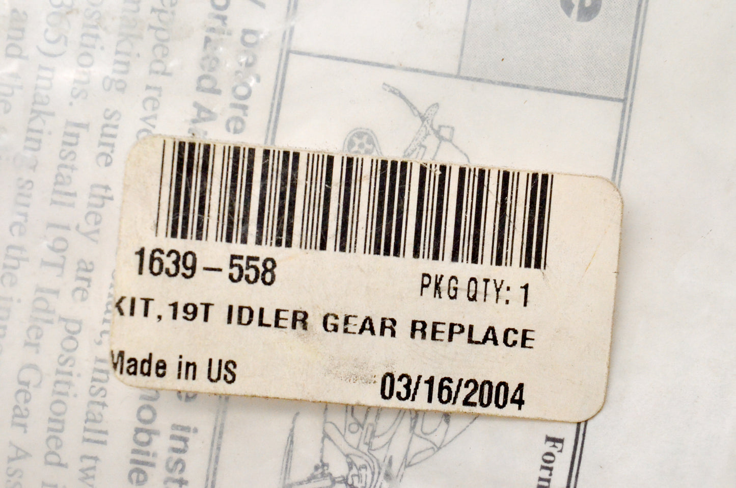 OEM Arctic Cat 1639-558 19T Idler Reverse Gear NOS