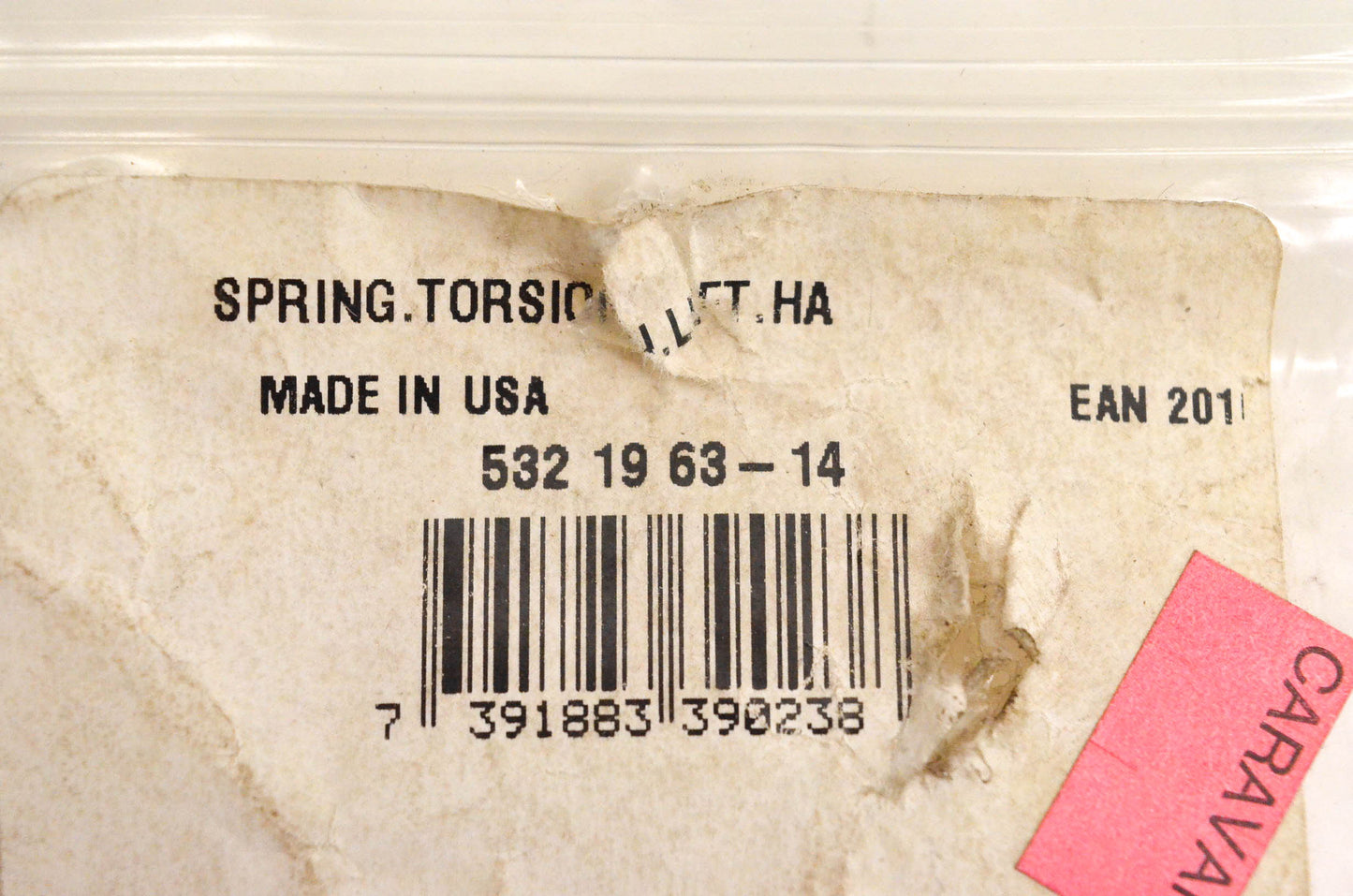 New OEM Husqvarna 5321963-14, 532196314 Torsion Lift Spring NOS