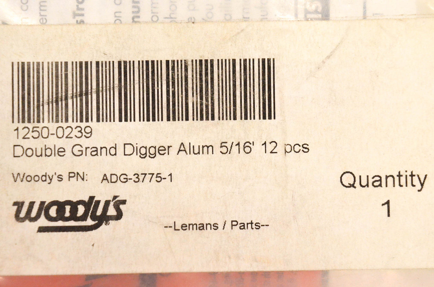 Woody's ADG-3775-1 Double Grand Digger Aluminum 5/16" Kit NOS