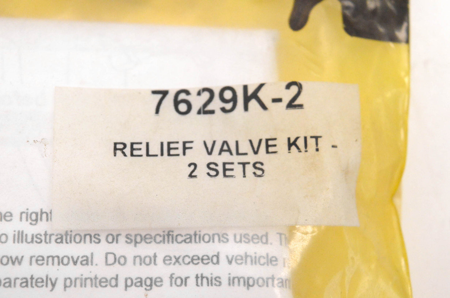 Fisher 7629K 7629K-2 Relief Valve Repair Kit Set NOS
