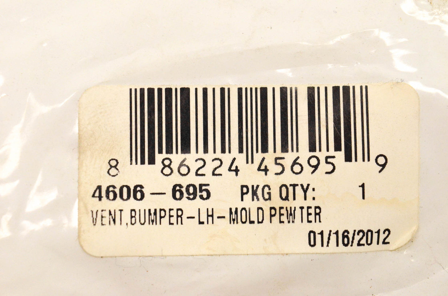 New OEM Arctic Cat 4606-695 Left Bumper Vent Molded Pewter NOS