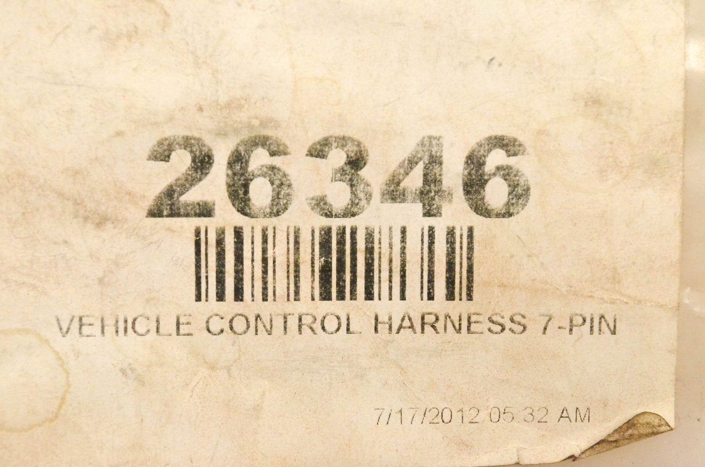 Fisher 26346 7 Pin Vehicle Control Harness NOS