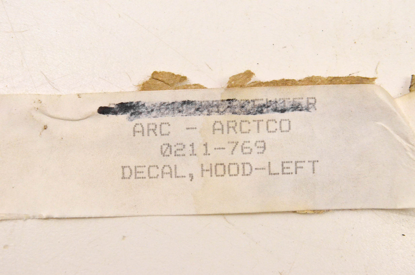 New OEM Arctic Cat 0211-769 Left Hood Decal NOS