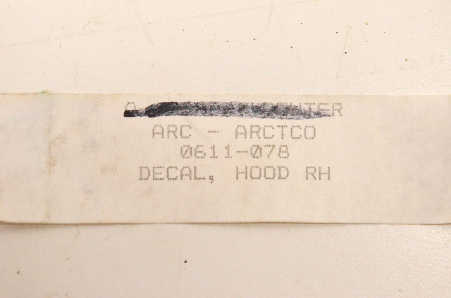 New OEM Arctic Cat 0611-078 Right Hood Decal NOS