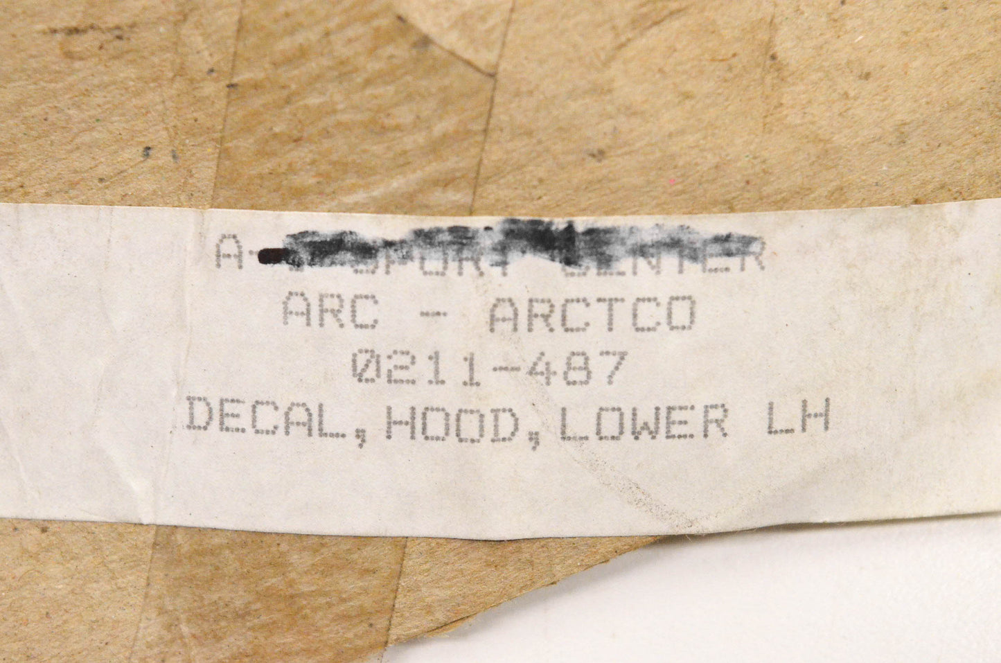 New OEM Arctic Cat 0211-487 Left Lower Hood Decal NOS