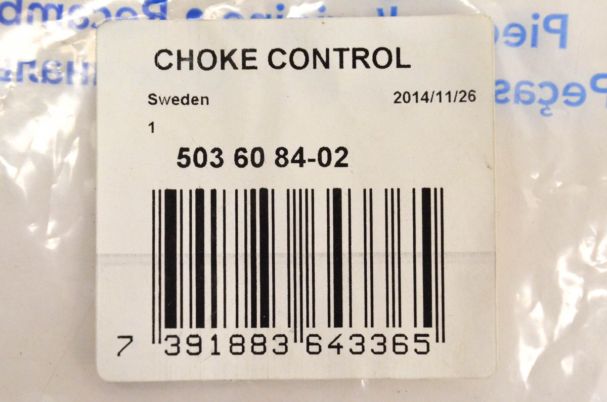 New OEM Husqvarna 5036084-02, 503608402 Choke Control NOS