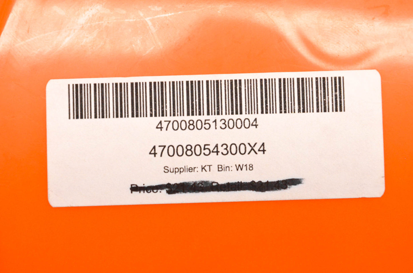 New OEM KTM 47008054300X4 Right Spoiler Orange NOS