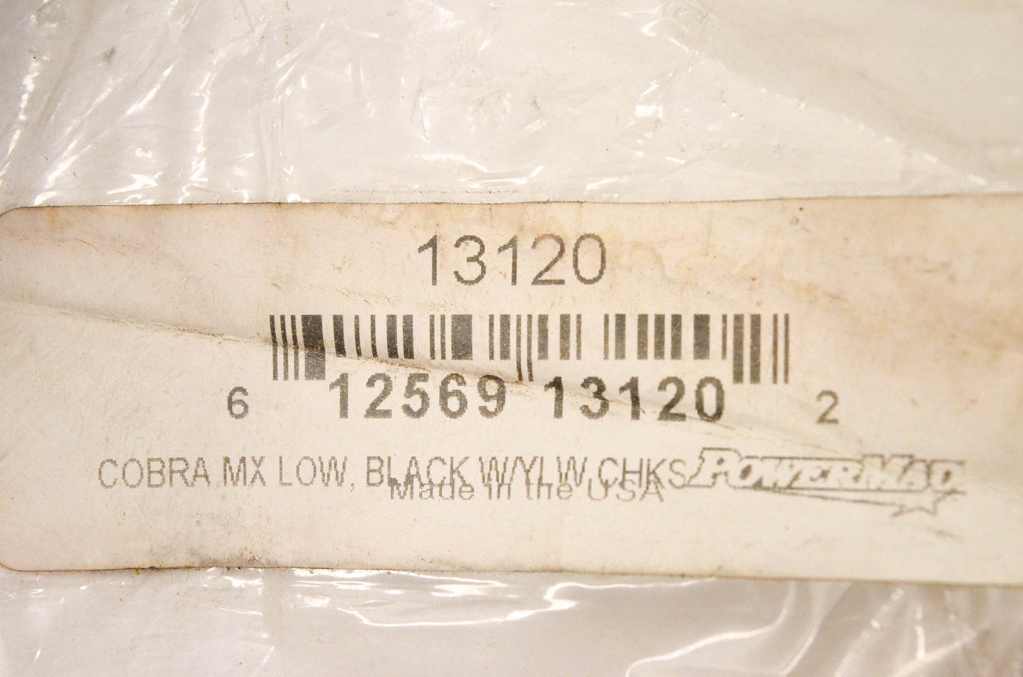Powermadd 13120, 10312010 Cobra Windshield With Black And Yellow Checker NOS