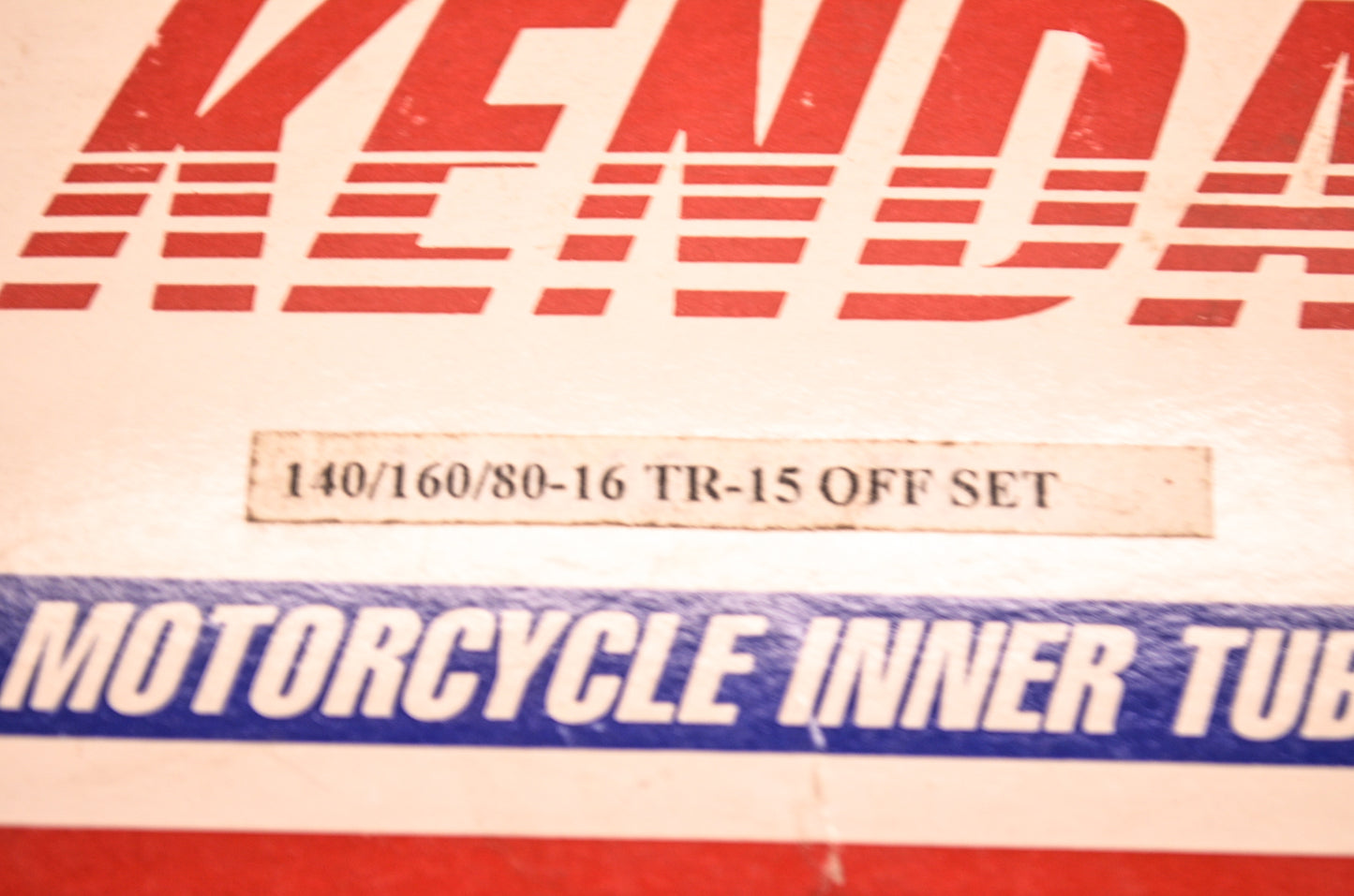 Kenda 140/160/80-16 Motorcycle Inner Tube TR15 Offset NOS