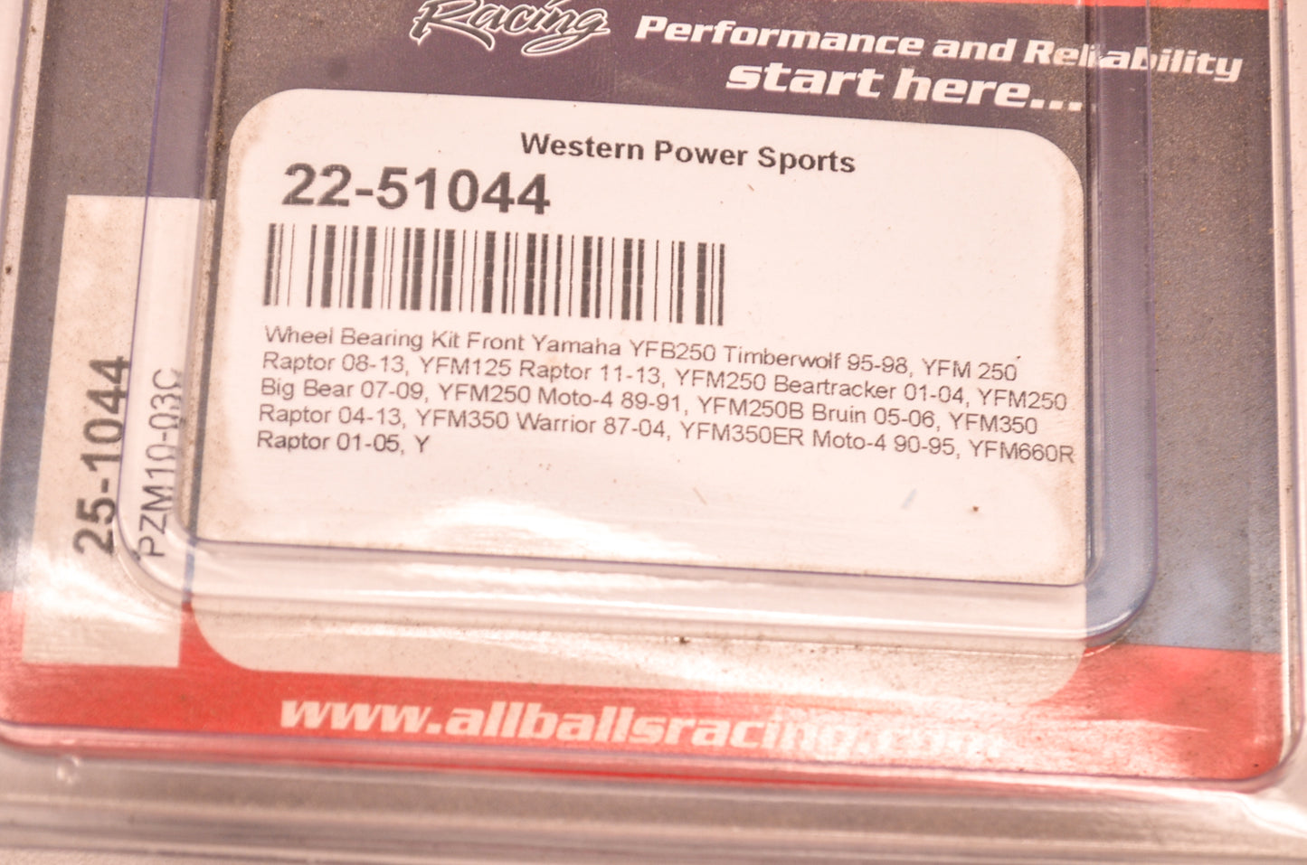 All Balls 22-51044 Wheel Bearing Kit NOS