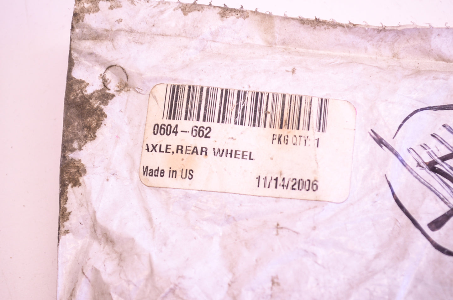 New OEM Arctic Cat 0604-662 Axle NOS