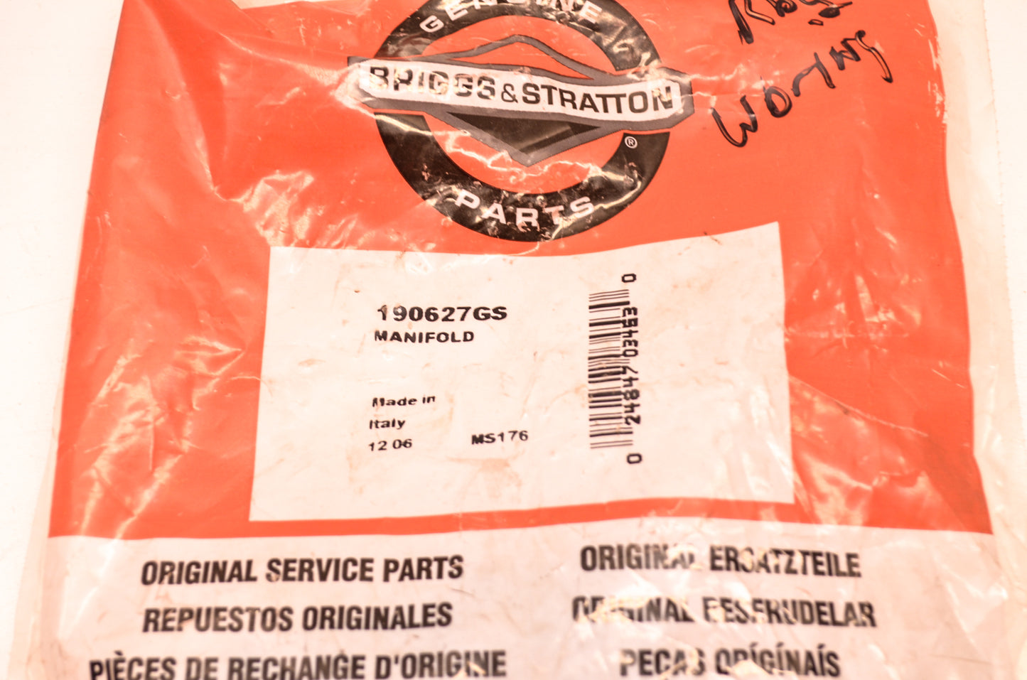Briggs&Stratton 190627GS Manifold NOS