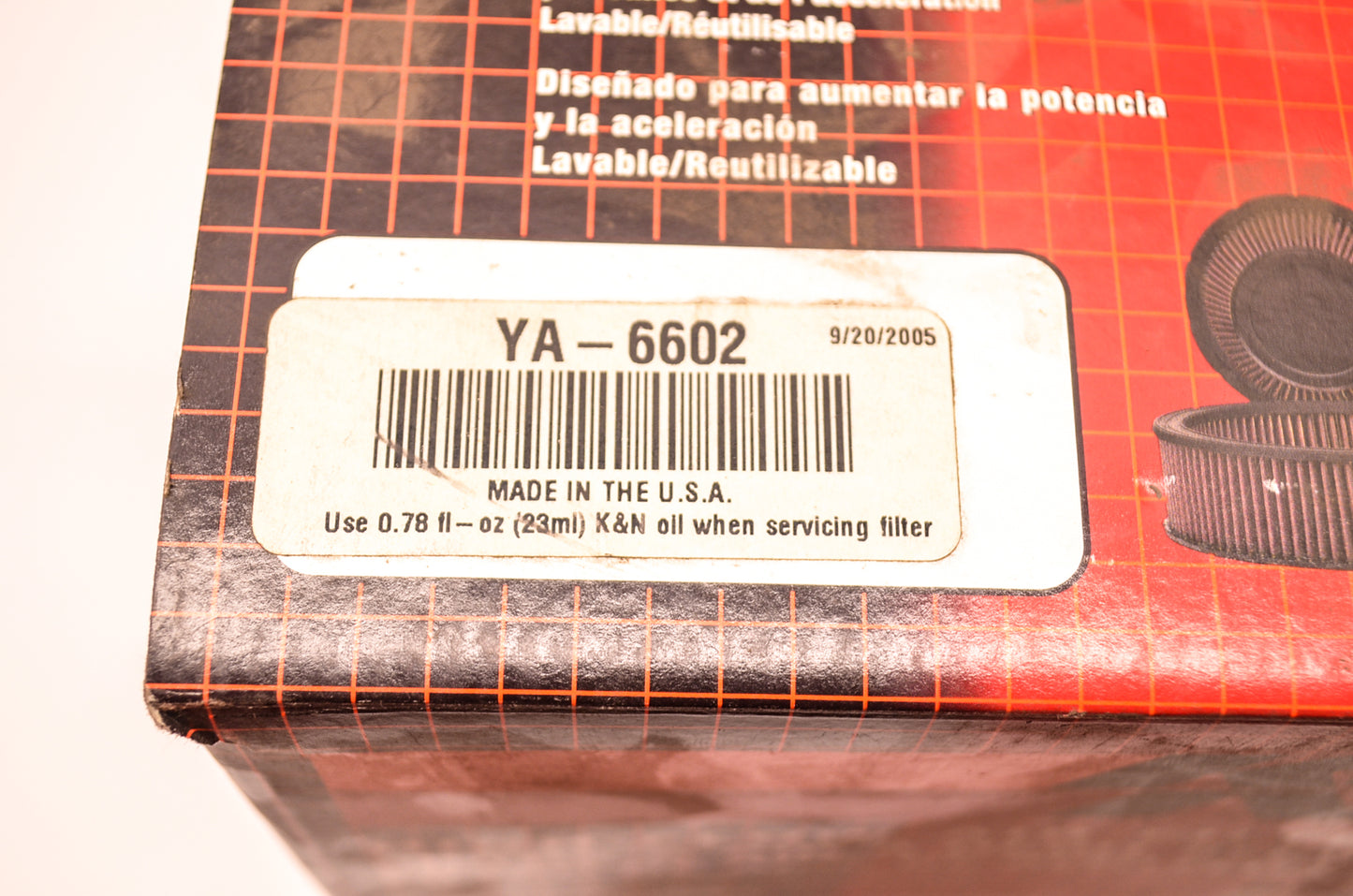 K&N YA-6602 Air Filter NOS