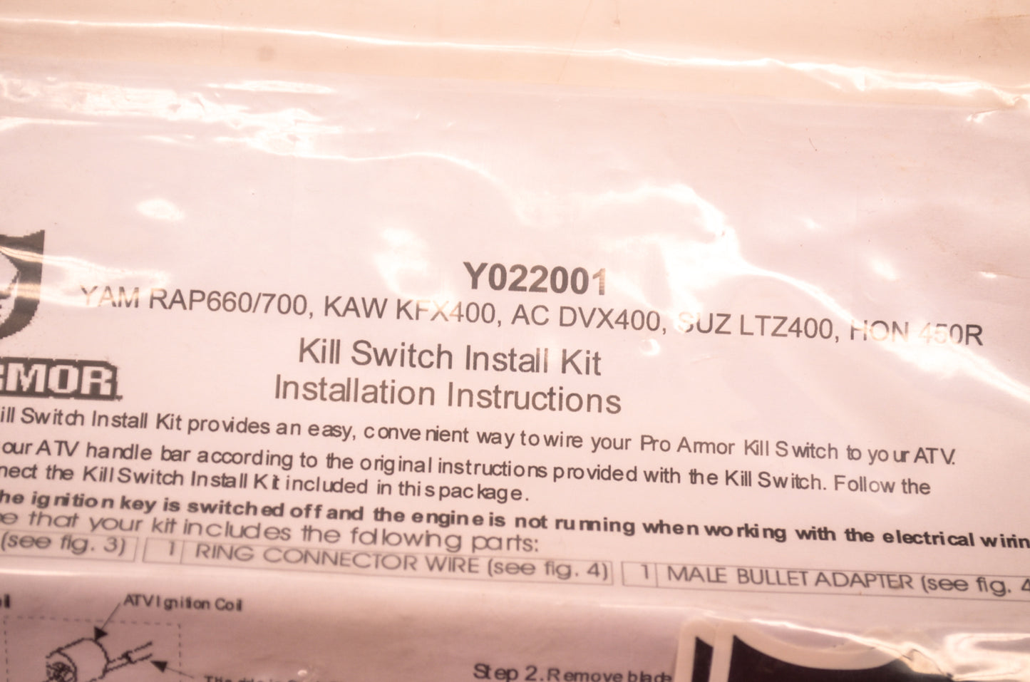 Pro Armor Y022001 Kill Switch Install Kit NOS
