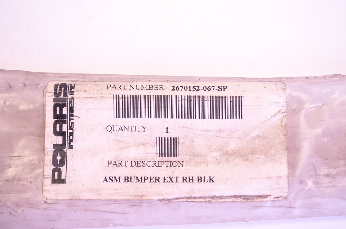 New OEM Polaris 2670152-067 Bumper NOS