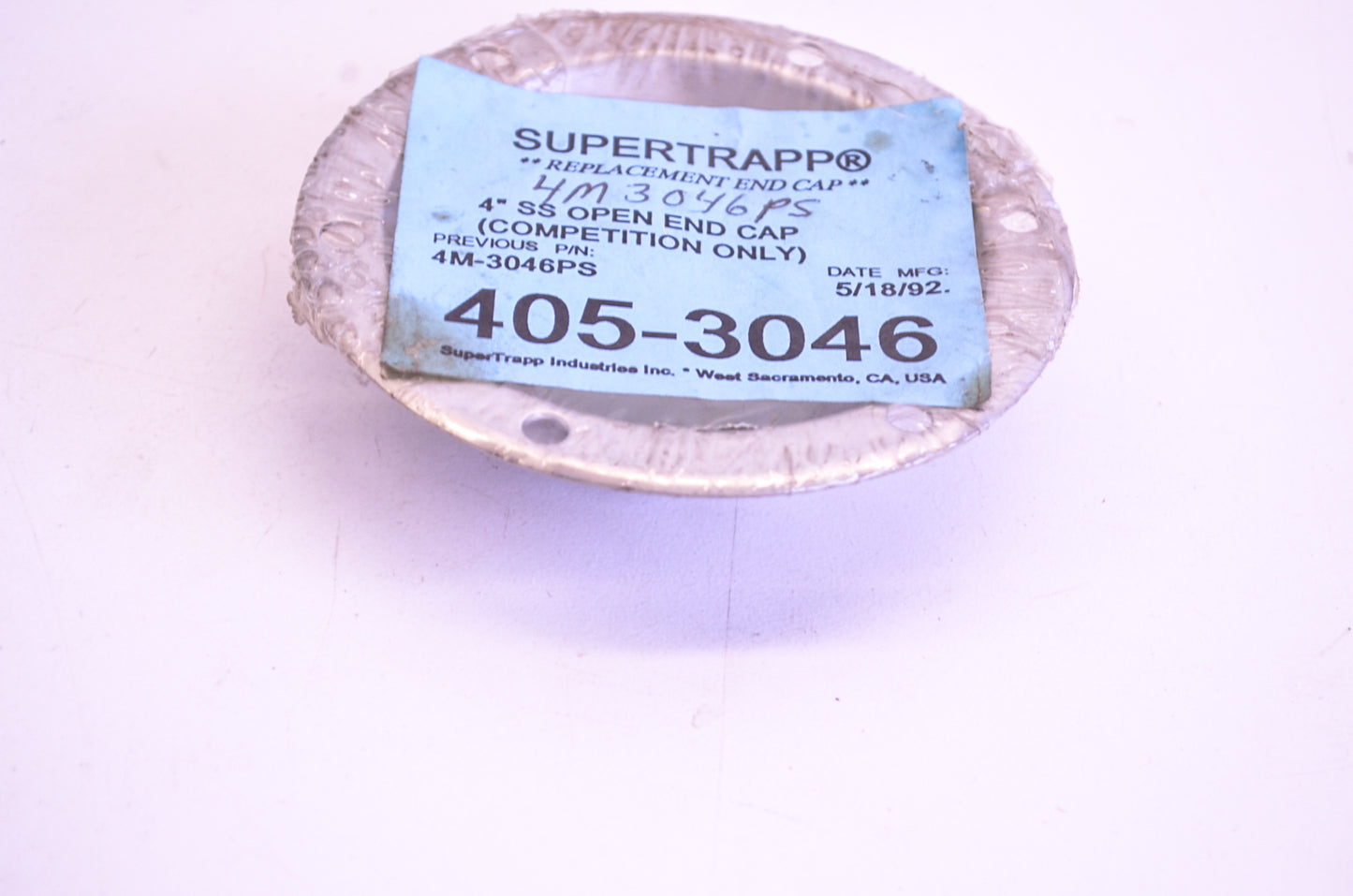 Supertrapp 405-3046 4" Open End Cap NOS
