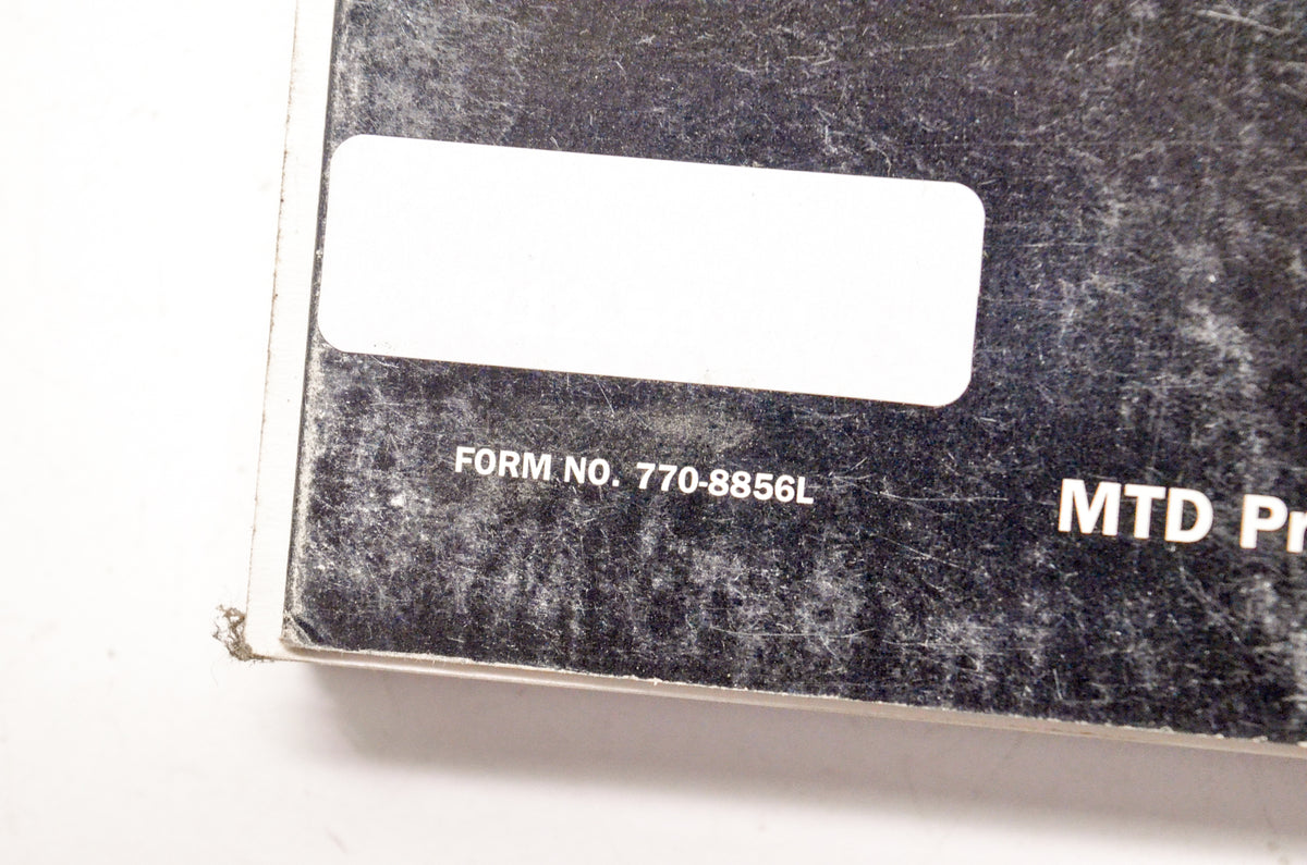 White Outdoor Products 770-8856L 1996 Genuine White Parts Price Book