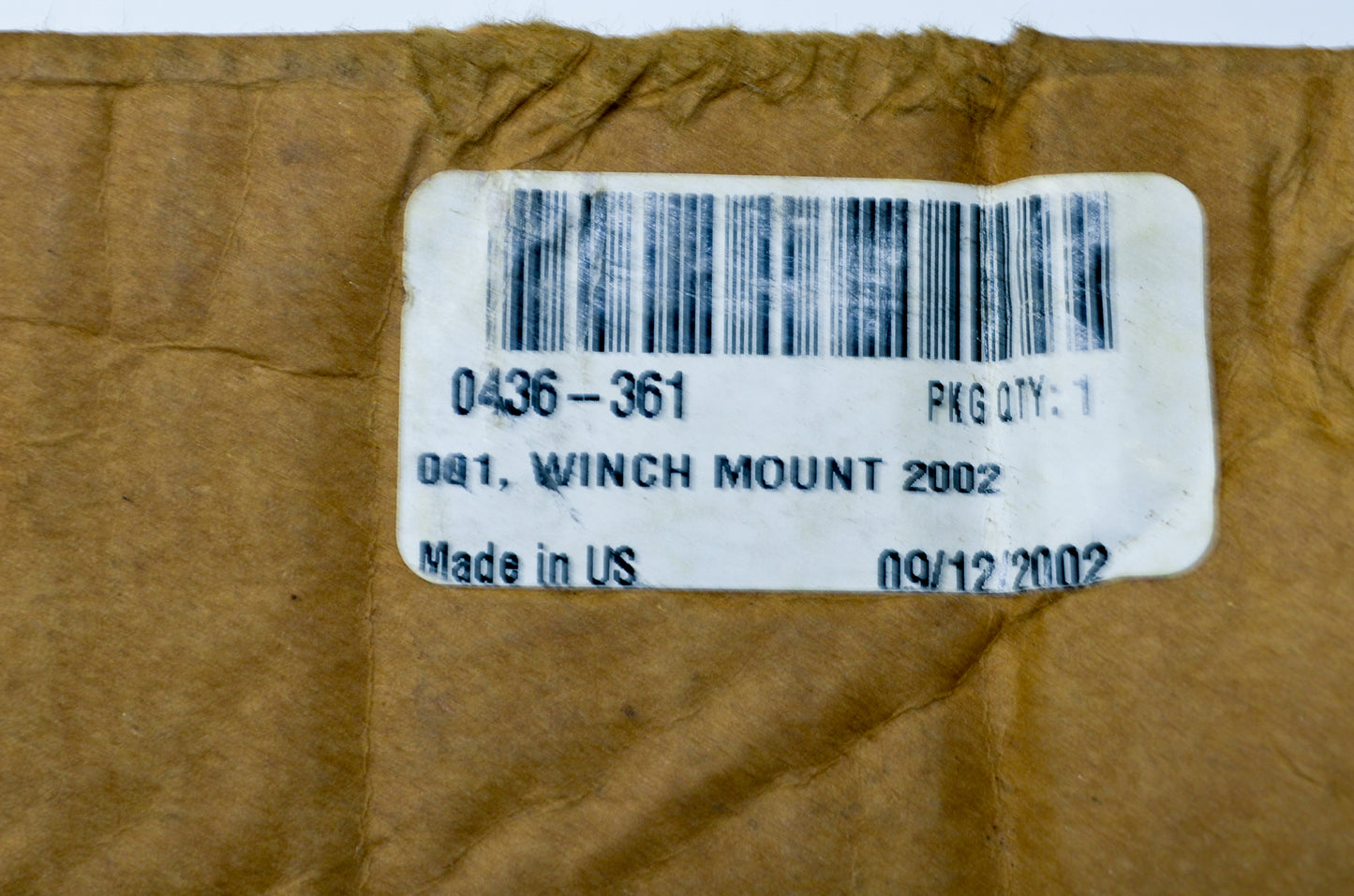 OEM Arctic Cat 0436-361 Winch Mount Plate NOS
