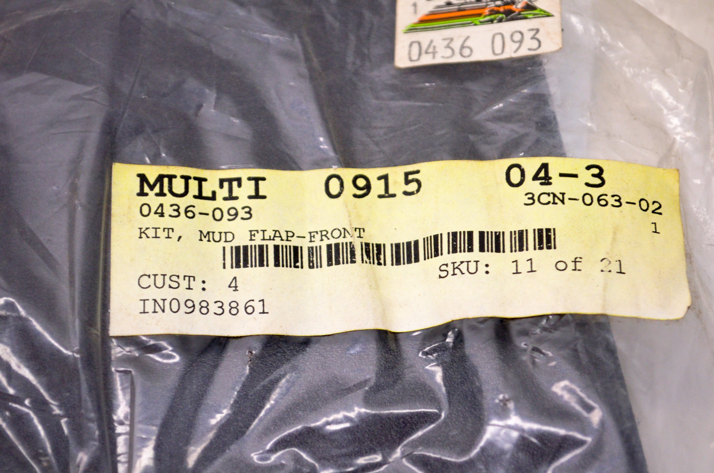 OEM Arctic Cat 0436-093 Front Mud Flap Kit NOS