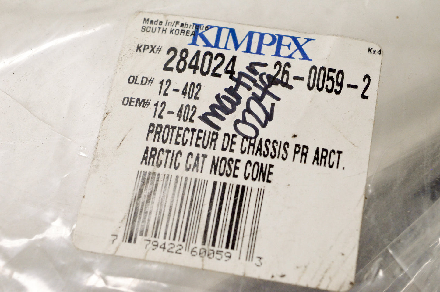 Kimpex 12-402 Arctic Cat Nose Cone NOS