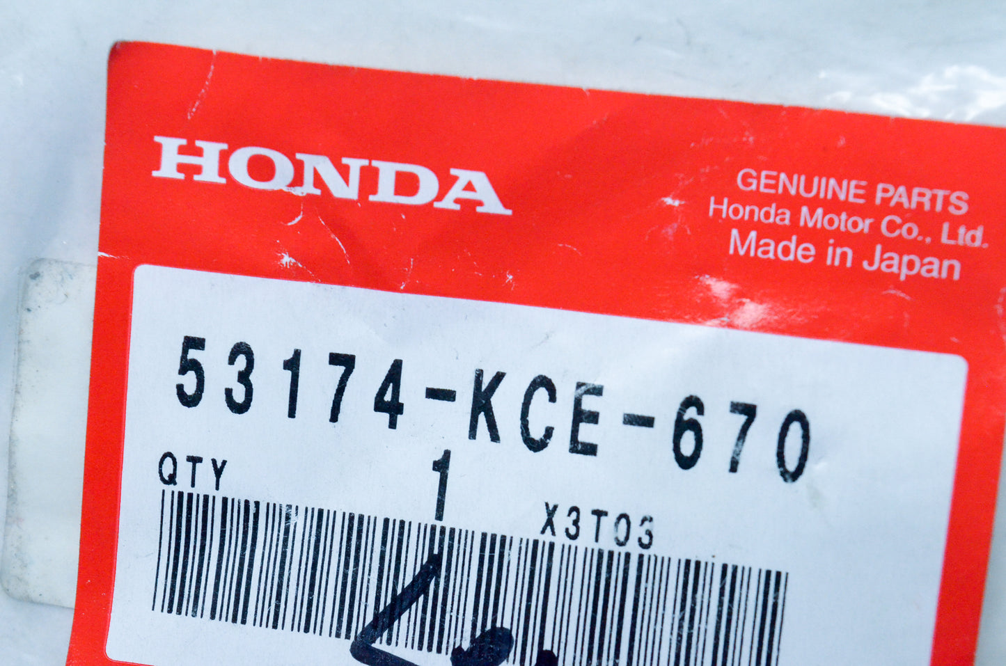OEM Honda 53174-KCE-670 Lever Bracket Holder NOS