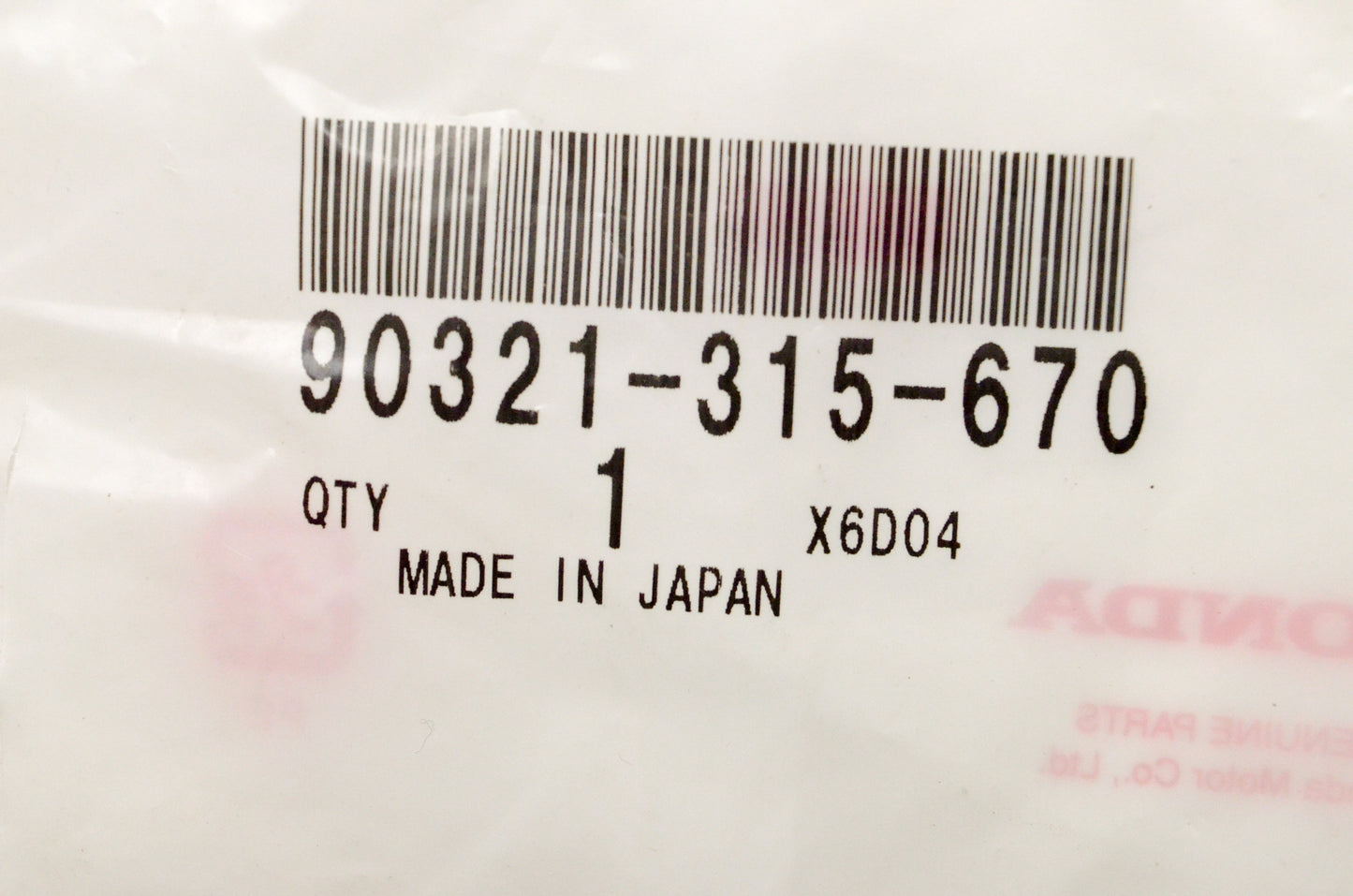 OEM Honda 90321-315-670 Fixing Nut NOS