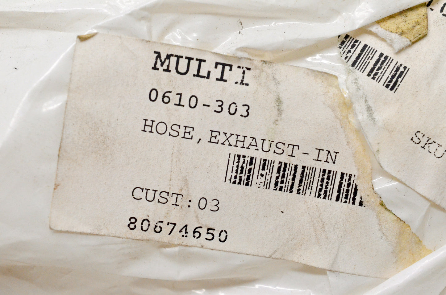 OEM Arctic Cat 0610-303 In-Exhaust Hose NOS