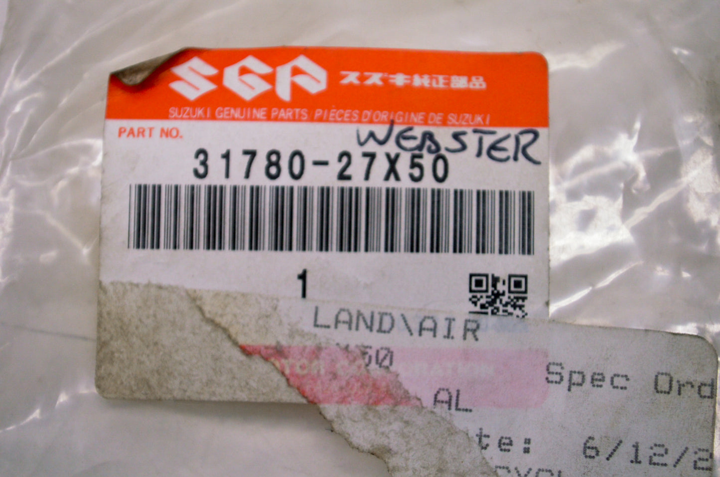 OEM Suzuki 31780-27X50 Suzuki Service Kit (A) NOS