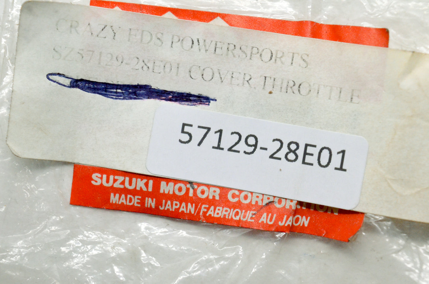 OEM Suzuki 57129-28E01 Throttle Cover NOS
