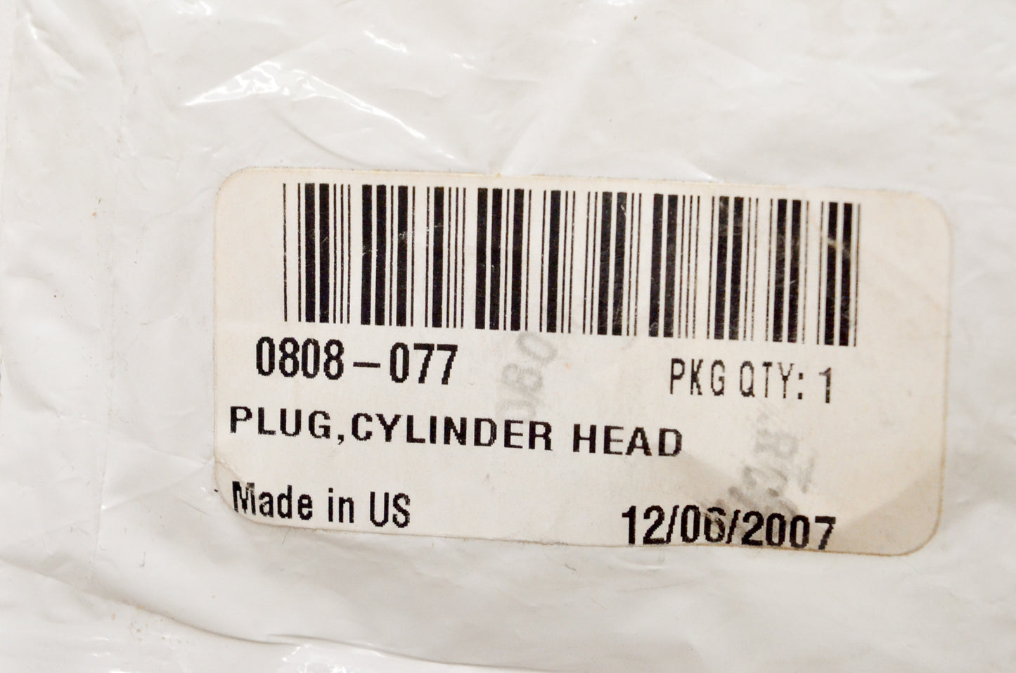 OEM Arctic Cat 0808-077 Cylinder Head Plug NOS