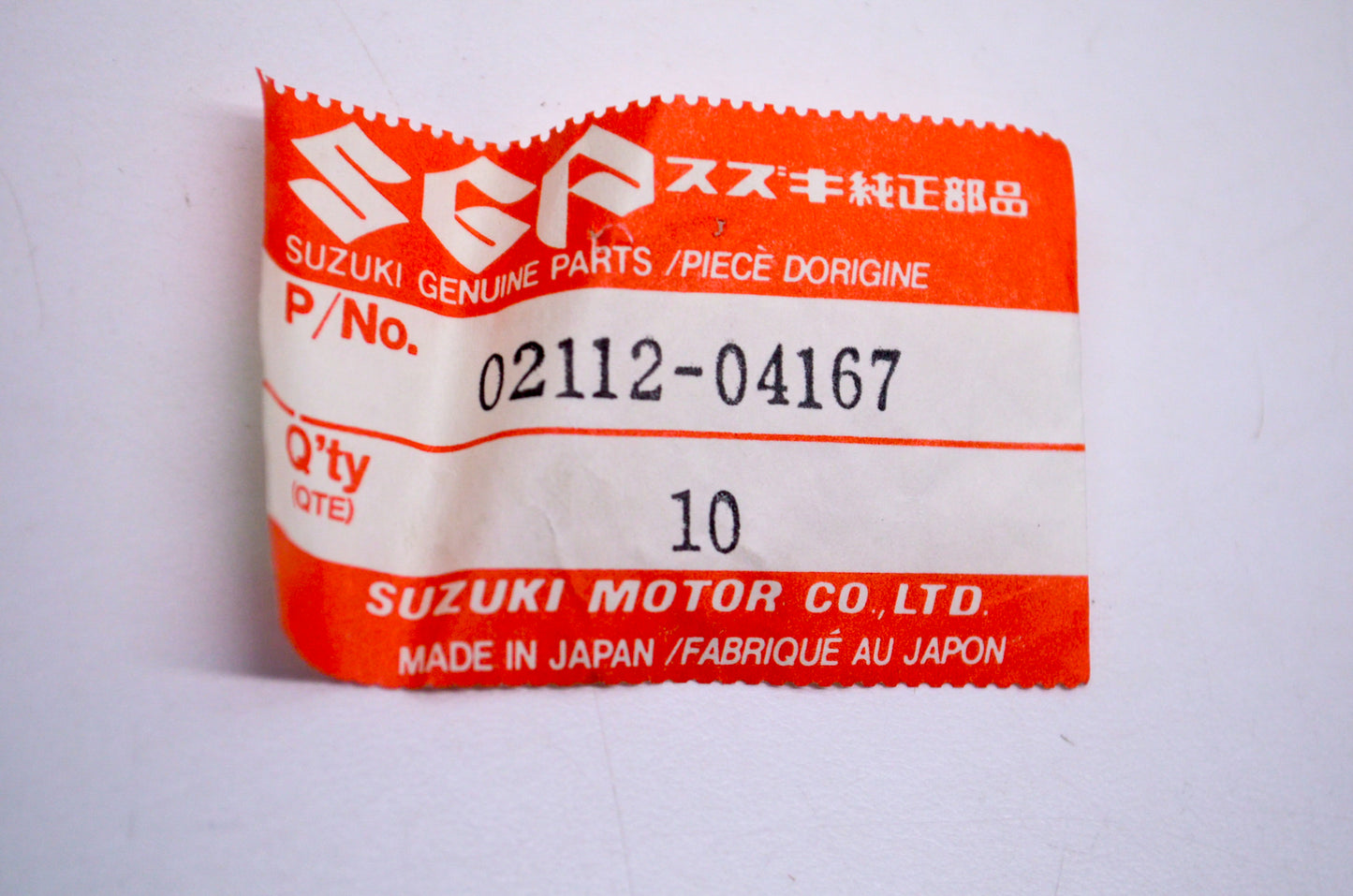 OEM Suzuki 02112-04167 Screw QTY 2 NOS