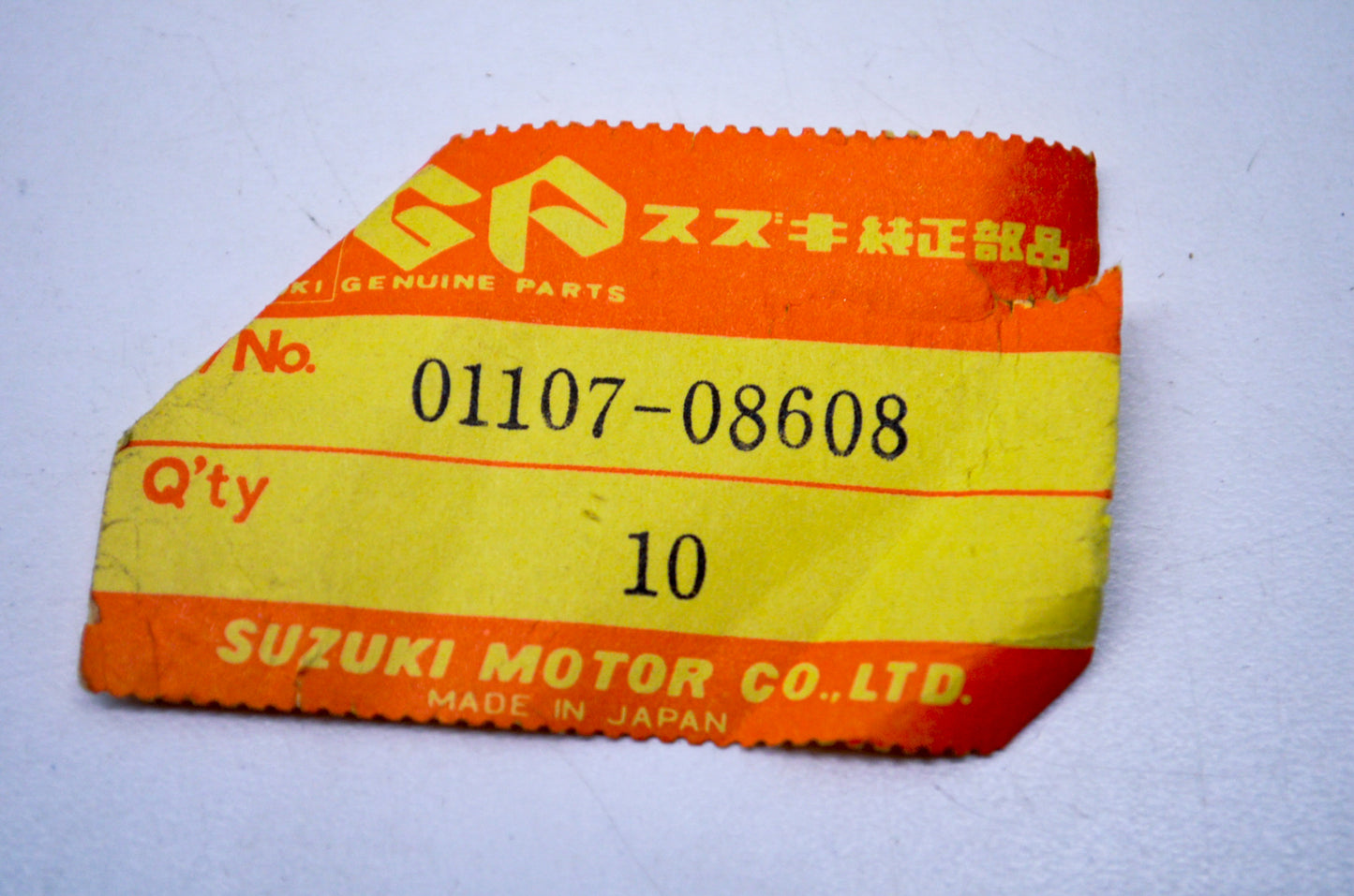 OEM Suzuki 01107-08608 Bolt NOS