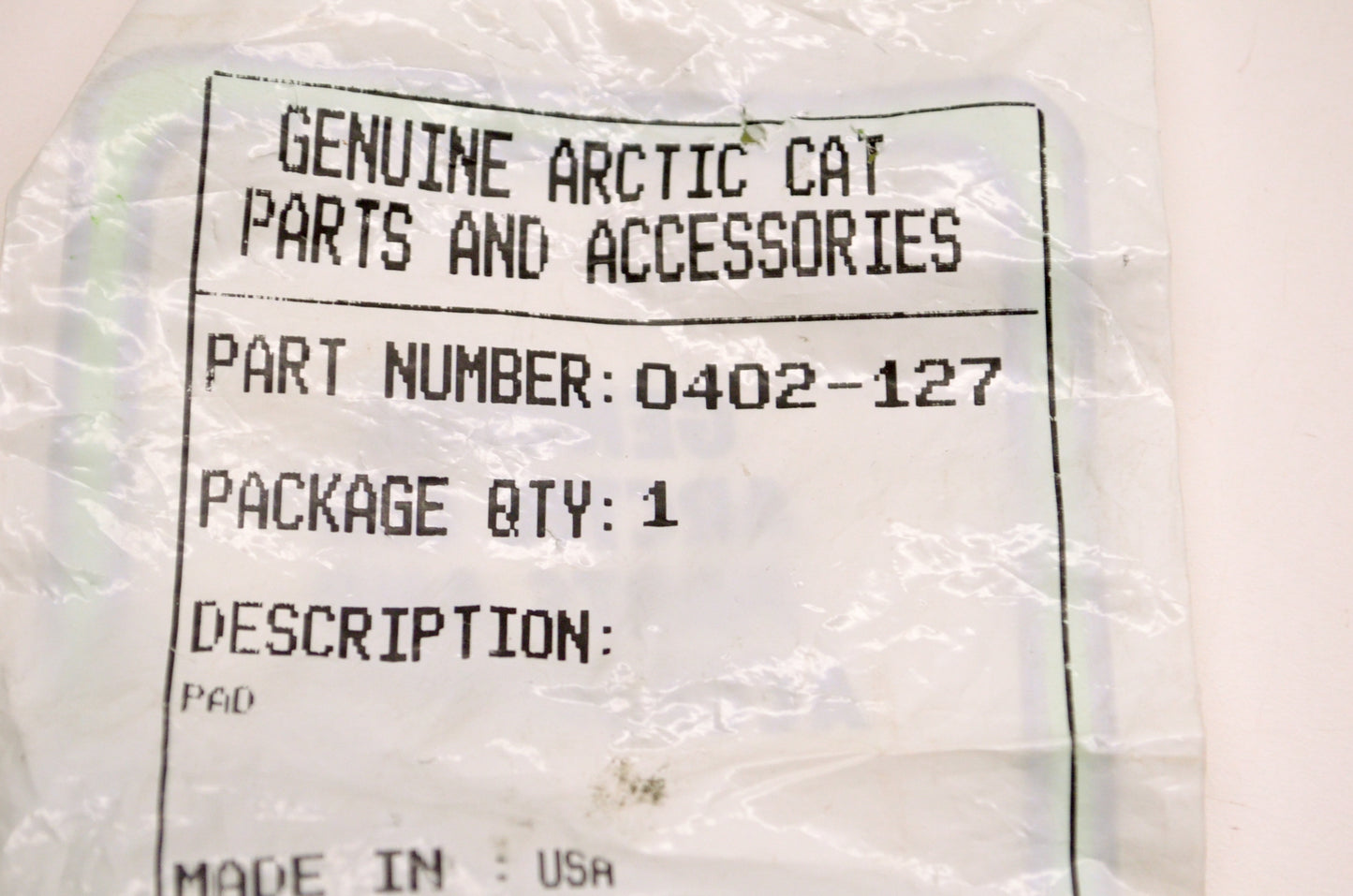 OEM Arctic Cat 0402-127 Brake Pad NOS