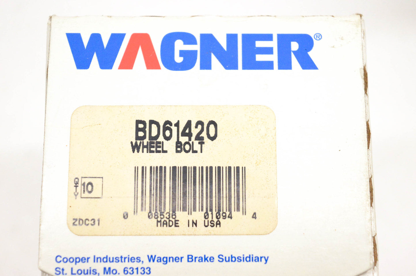 Wagner BD61420 Wheel Lug Studs Qty 10 NOS