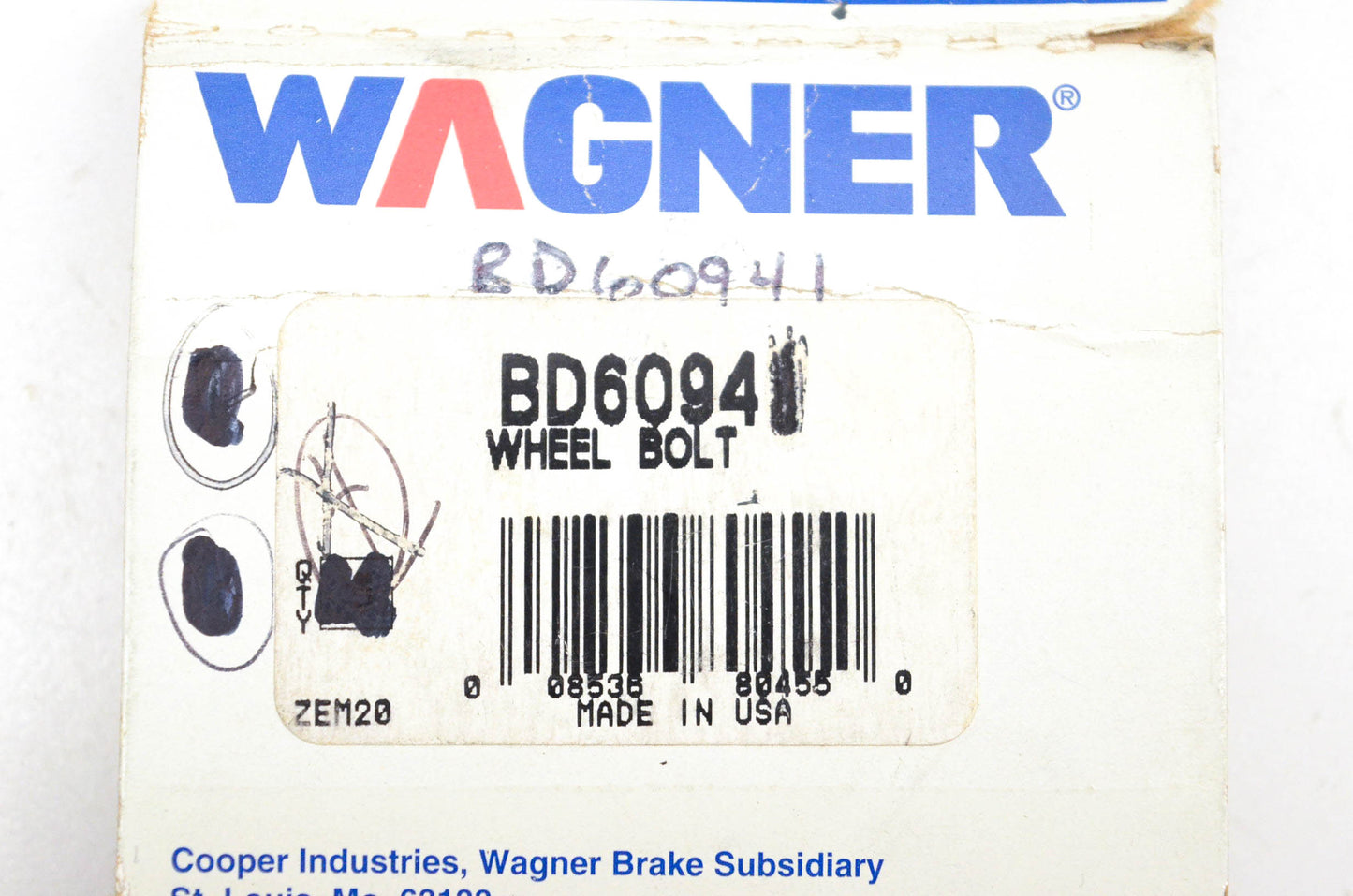 Wagner BD60941 Wheel Lug Stud NOS