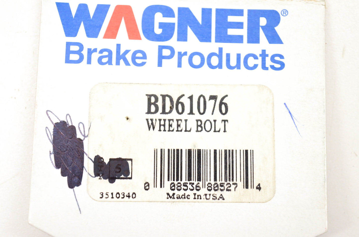 Wagner BD61076 Black Wheel Lug Stud NOS