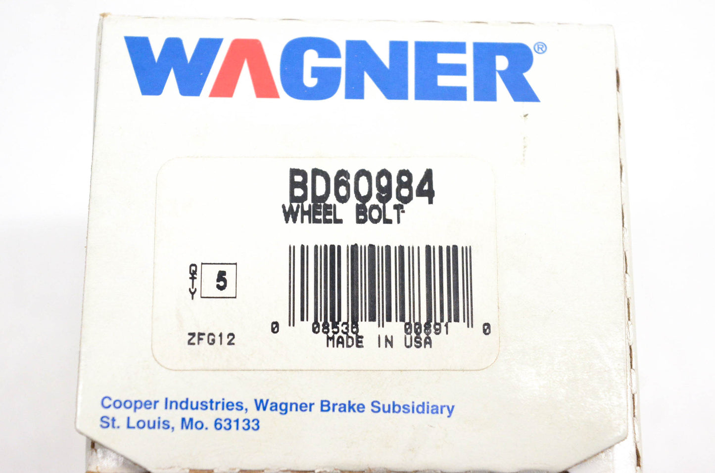 Wagner BD60984 Wheel Lug Studs Qty 5 NOS