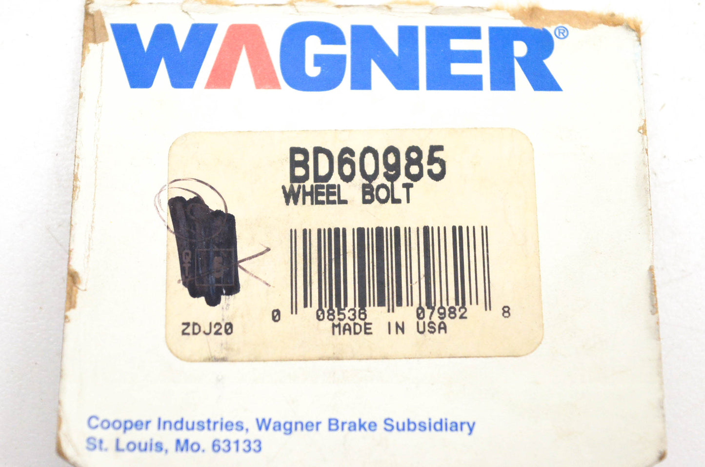 Wagner BD60985 Wheel Lug Stud NOS