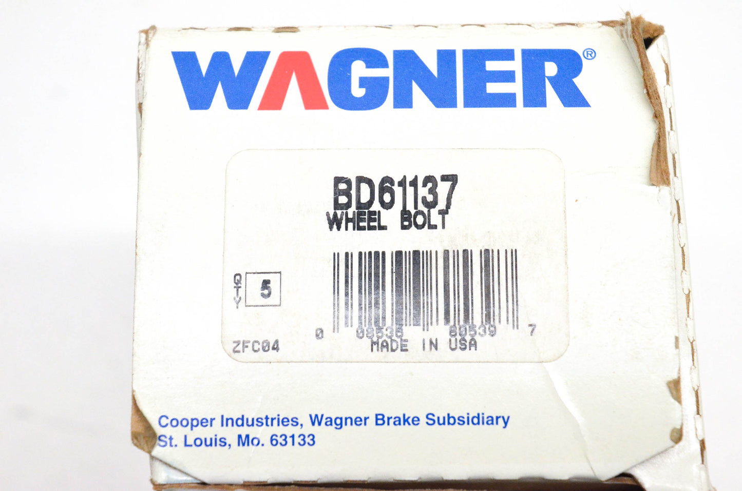 Wagner BD61137 Wheel Lug Studs Qty 5 NOS