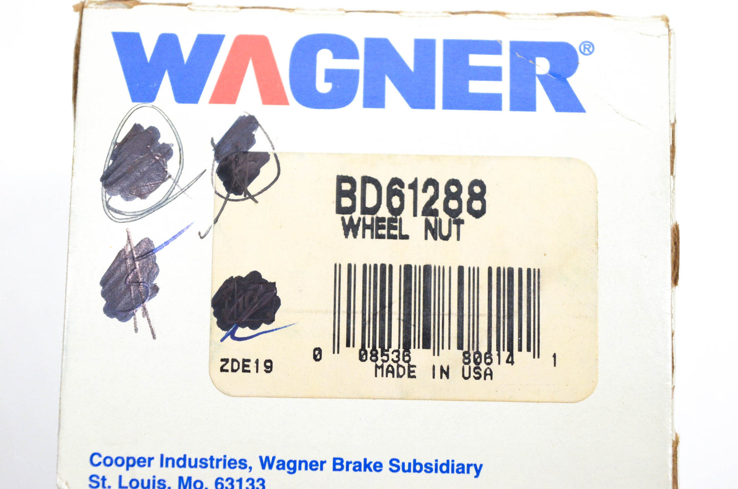 Wagner BD61288 Wheel Lug Nuts Qty 5 NOS