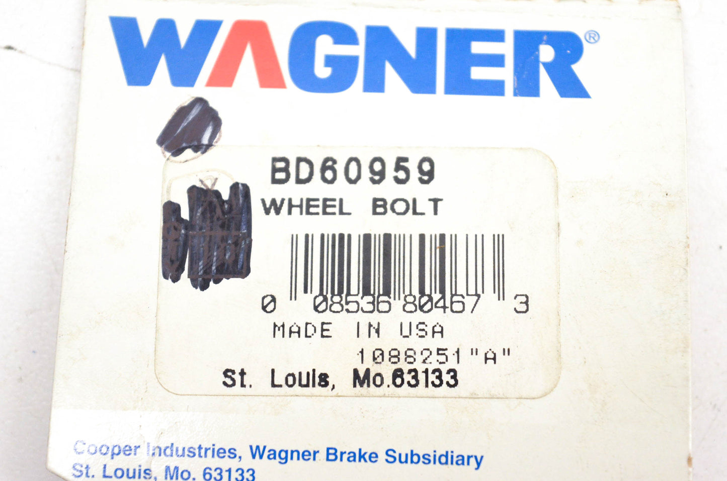 Wagner BD60959 Wheel Lug Stud NOS