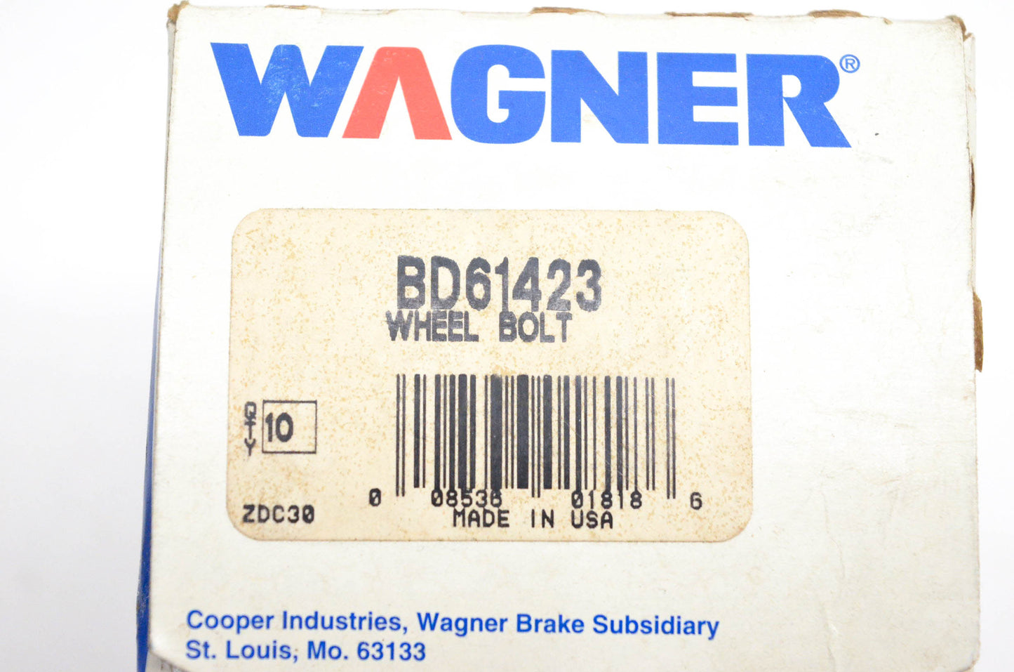 Wagner BD61423 Wheel Lug Studs Qty 10 NOS