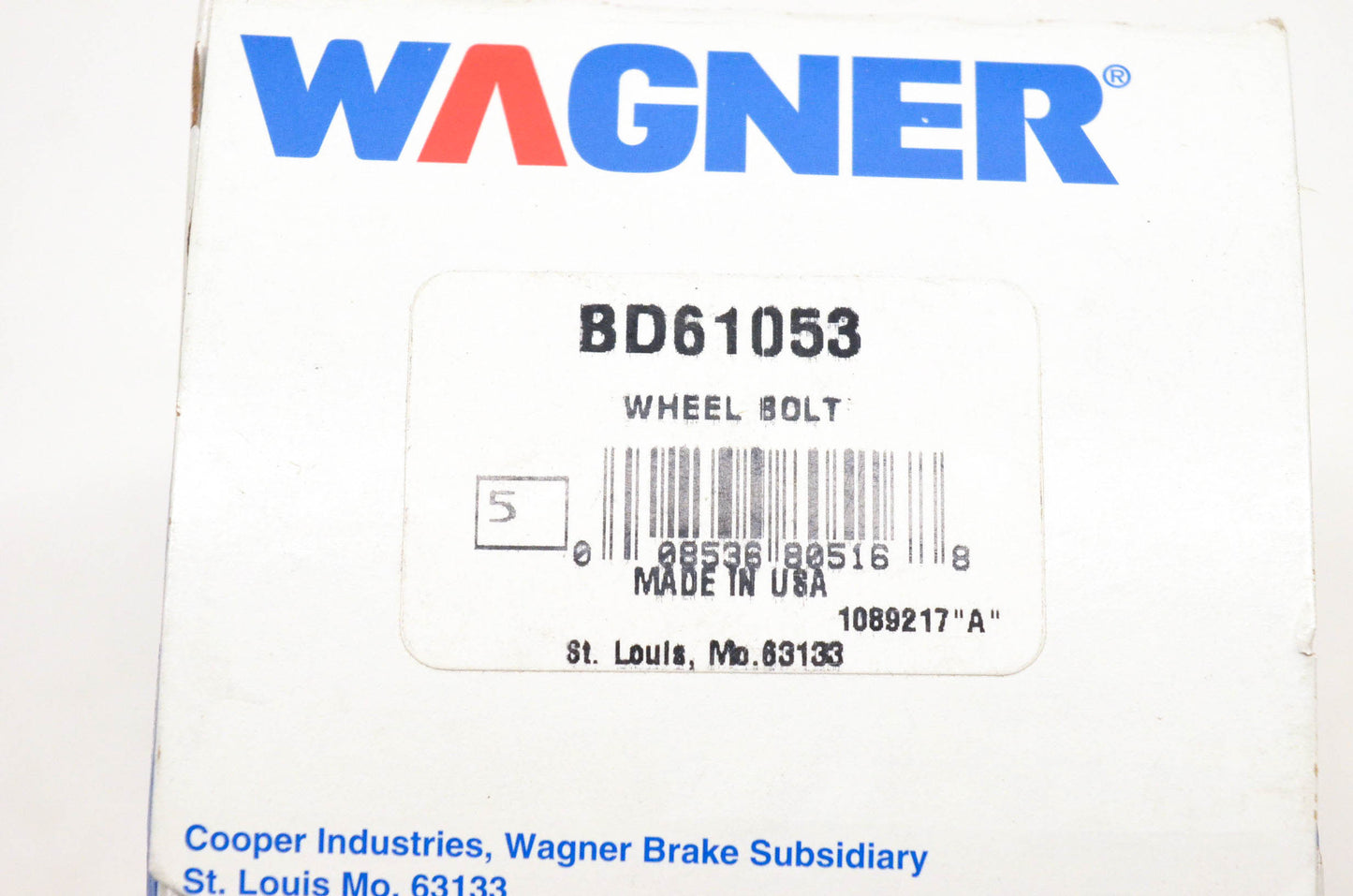 Wagner BD61053 Wheel Lug Studs Qty 5 NOS