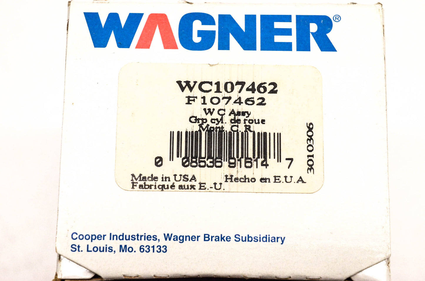 Wagner WC107462, F107462 Brake Wheel Cylinder NOS