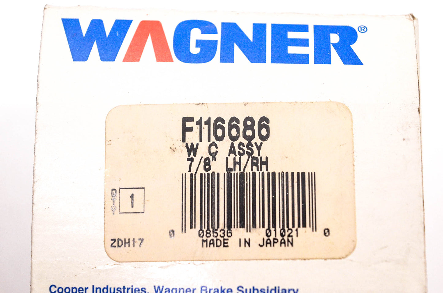 Wagner F116686 Brake Wheel Cylinder NOS