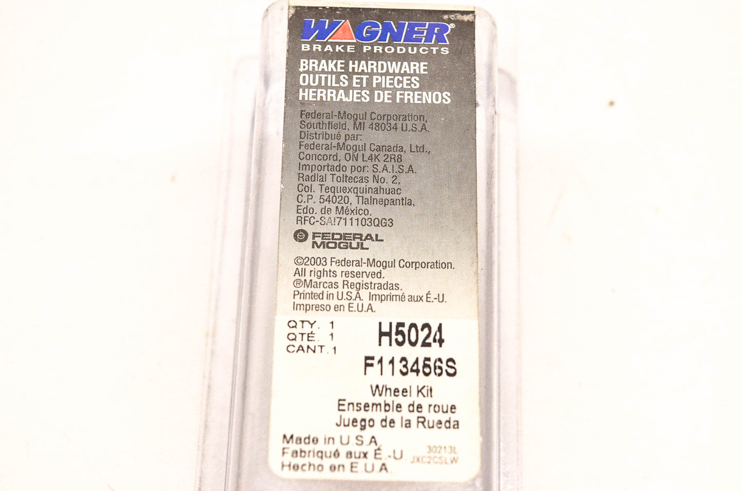 Wagner H5024, F113456S Disc Brake Caliper Pins Qty 2 NOS