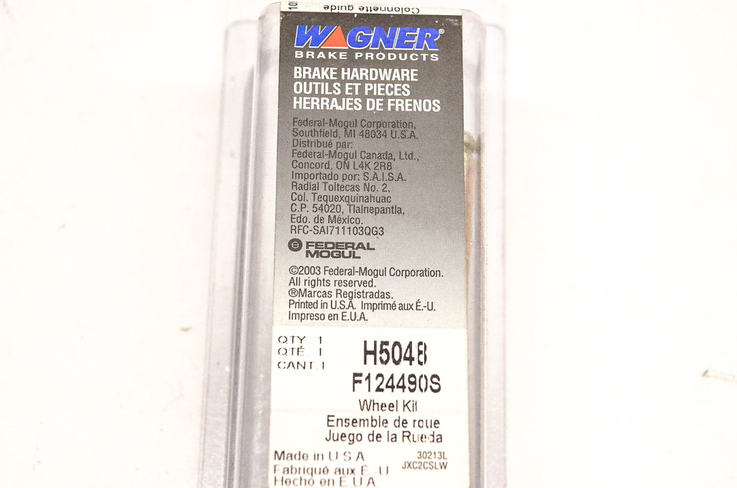 Wagner H5048, F124490S Disc Brake Caliper Bolt NOS