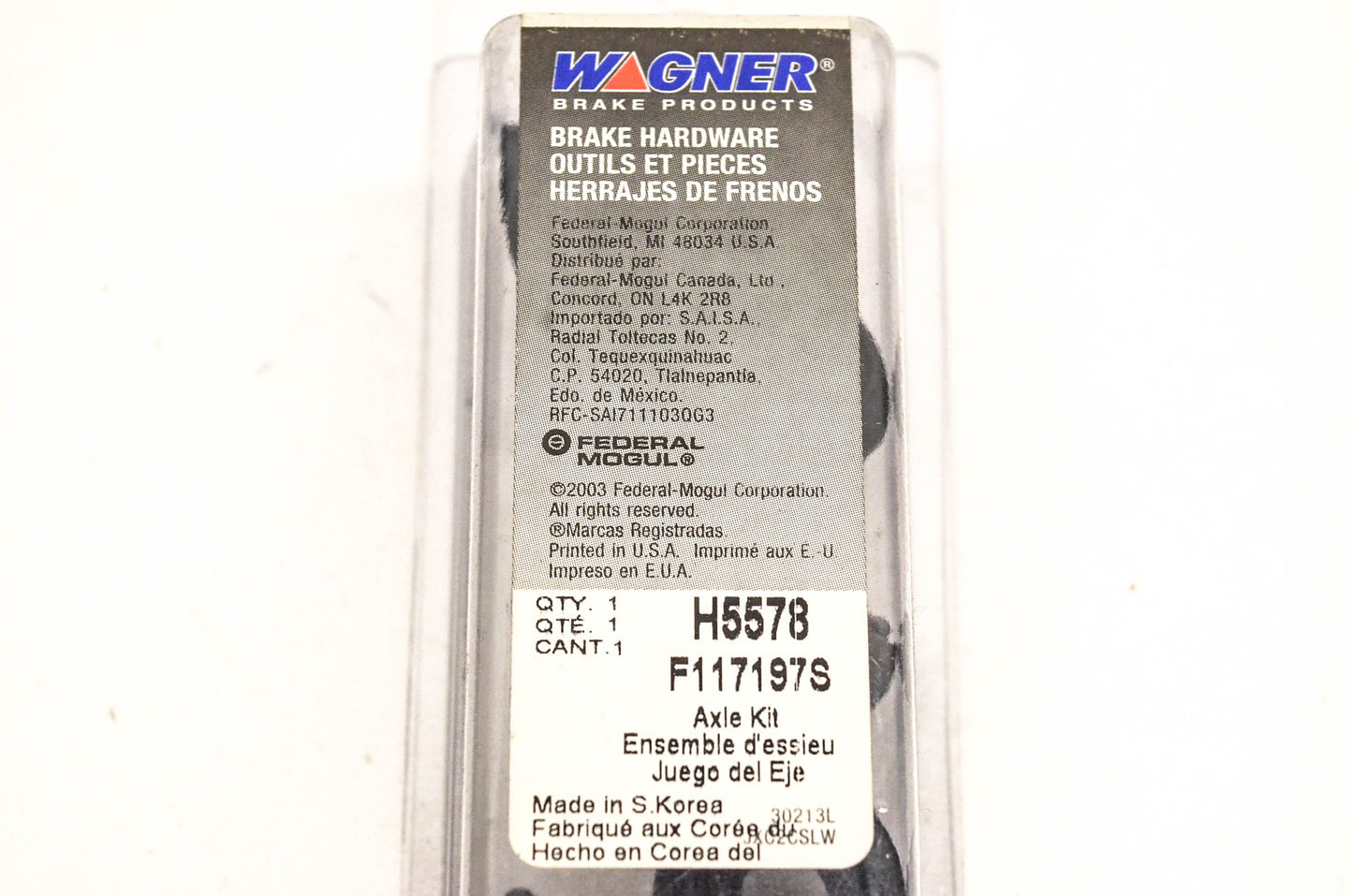 Wagner H5578, F117197S Disc Brake Hardware Kit NOS