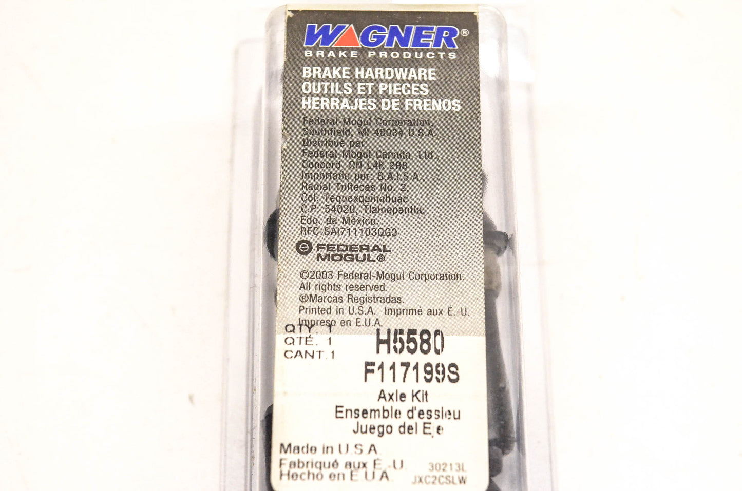 Wagner H5580, F117199S Disc Align Kit NOS